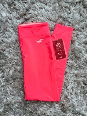 Hollister Girls' Neon Coral Pink Stretch Leggings